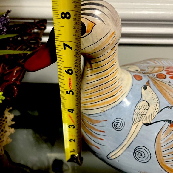 Large Vintage Tonala Mexican Duck Made in Mexico Hand Crafted & Painted Pottery - Picture 8 of 10